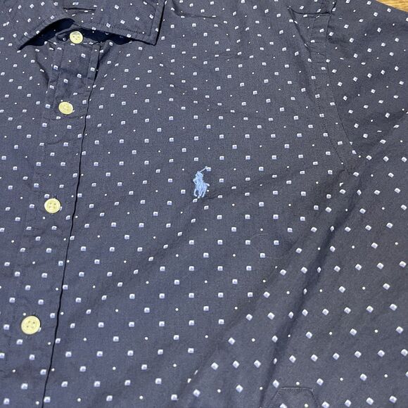 Polo Ralph Lauren Shirt Mens Large Long Sleeve Button Down Geometric Print Pony - Picture 3 of 8